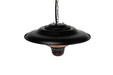 kap van de Zwarte hangende Heatix terrasverwarmer of heater met 1500 Watt 