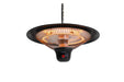 infrarood licht van de Zwarte hangende Heatix terrasverwarmer of heater met 1500 Watt
