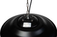 Hangende zwarte Heatix terrasverwarmer of heater met 1500 Watt en infraroodlicht