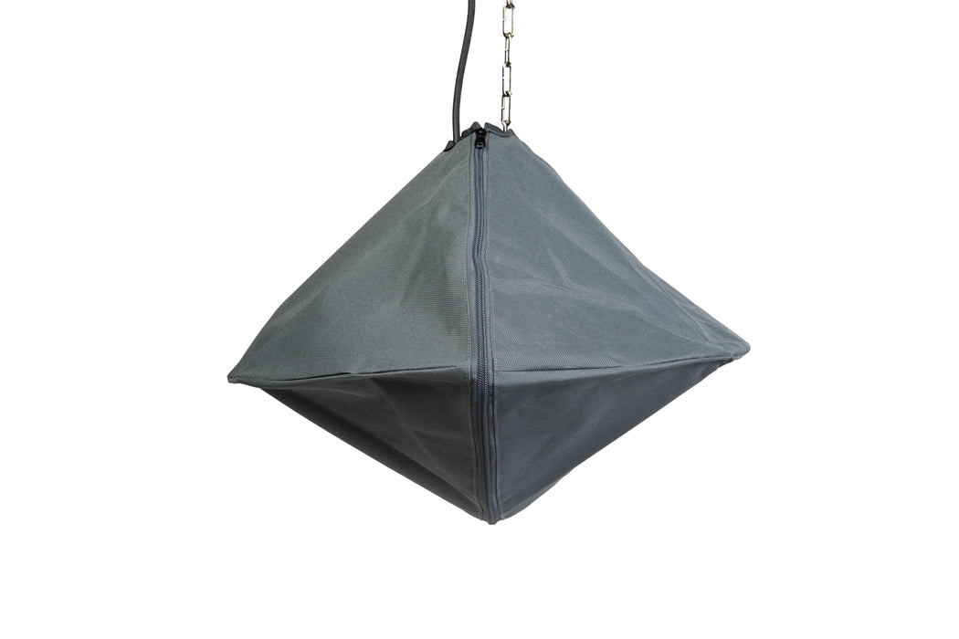 handige opberg hoes van de Zwarte hangende Heatix terrasverwarmer of heater met 1500 Watt